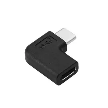 USB 3.1 Tipas-C Male Į USB 3.1 Tipas-C Moterų Adapteris 90 Laipsnių Dešinę Kampu mobiliųjų Telefonų Keitiklio Jungtis