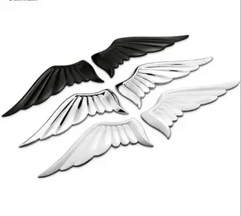 1 pora 3D Metalo Angelų Sparnus Automobilių Automobilių Apdailos Logotipas Ženklelis Decal Logotipo Lipdukas Automobilio Stiliaus