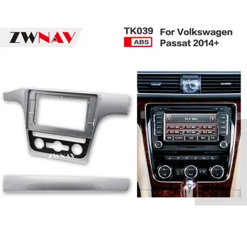 ZWNAV Automobilių Dvigubo Din Rėmelis radijo Fasciją Skydelis Brūkšnys DVD Vidaus Apdailos Volkswagen Passat m. m. 2016 m.