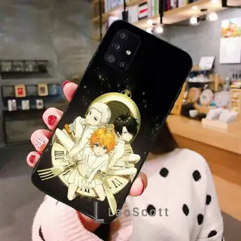 Anime Pažadėjo Neverland Coque Telefono dėklas Samsung Galaxy S8 S9 S10 Plius S10E Pastaba 3 4 5 6 7 8 9 10 Pro Lite dangtis