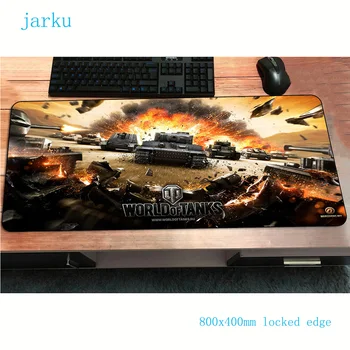 World of tanks kilimėlis gamer HD spausdinti 800x400x3mm žaidimų pelės mygtukai dideli nešiojamojo kompiuterio priedai, nešiojamas padmouse ergonomiškas kilimėlis