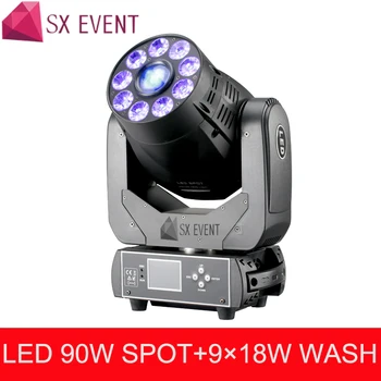 8pcs/daug 90W LED spot judančios galvos šviesos RGBWA UV 6IN1 LED Spot Plauti Juda Žibintas Du Funkcija Vietoje Plovimo