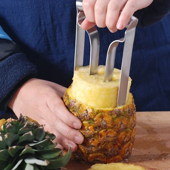 Nerūdijančio Plieno Ananasų Slicer Cutter Corer Vaisių, Daržovių Lukštenimo Virtuvės Įrankiai Dalykėlių Priedai