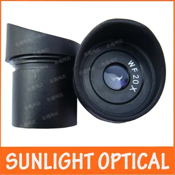 WF20X 10 mm Plataus Kampo Stereo Mikroskopas, Optinis Okuliaro Lęšio 30mm su Guminiais Akių Apsaugai Cilindrų Akių Shield Puodeliai