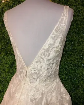 Gėlių Nėrinių Aplikacijos Nuotakos Vestuvių Suknelė 2020-Line V Kaklo, Rankovių Sodo Boho Bohemijos Vestuvinės Suknelės Backless Koplyčia Traukinys