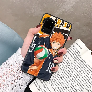 Haikyuu Hinata Išpuolių Anime Telefono dėklas, Skirtas Samsung Galaxy Note, S 8 9 10 20 Plus 