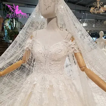 AIJINGYU Prieš Vestuvių Suknelė Nuotakos Motina Brides Trumpas Priekiniai Prabangūs Suknelė 2020 2021 tikra Vestuvių Nuotaka