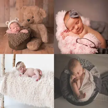 Minkštas Vilnos Antklodė Naujagimiui Fotografijos Prop Fone Audinio Baby Kūdikių Antklodės, Dovanos