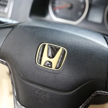 Honda CR-V 2007-2011 Nekilnojamojo Anglies Pluošto 3D Lipdukas, Vairas Skydelis Logo dengiamieji Rėmeliai, Interjero Automobilių Reikmenys