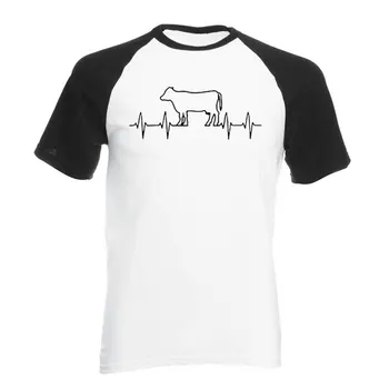 2019 m. Vasarą Naujų Karvių Širdies Marškinėliai Karvė Meilužis Ūkių T-Shirt Vyrai Berniukas Trumpas Rankovės O-kaklo, Medvilnės Kietas Tees EU Dydis