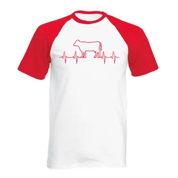 2019 m. Vasarą Naujų Karvių Širdies Marškinėliai Karvė Meilužis Ūkių T-Shirt Vyrai Berniukas Trumpas Rankovės O-kaklo, Medvilnės Kietas Tees EU Dydis