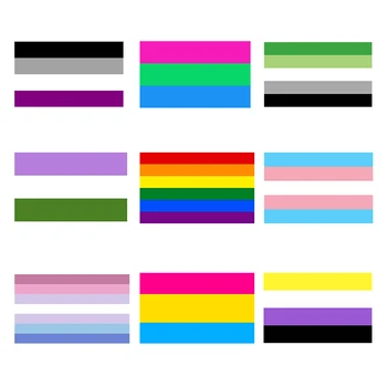 3x5 FT Vaivorykštės spalvų Gėjų Vėliava LGBT Pride Reklama 150X90cm 100D Poliesteris Žalvario Grommets