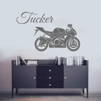 Asmeninį Pavadinimas Kaligrafija transporto Nuoma Decal Siena Lipdukas Motociklas, skirtas Namų Ir Variklinių Garažo Apdaila, Nuimamas A002542