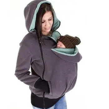 Žiemą ir Rudenį Nėštumo vilnos babywearing Motinystės Hoodies mados Baby Carrier Liemenė Kengūros viršutinių drabužių siuvimas