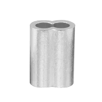 50pcs 1/4 colių (6mm) Skersmens Viela, Lyno Aliuminio Rankovėmis Įrašo Detalės Kabelis Garbanos 50pcs
