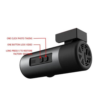 WIFI Brūkšnys Cam 1080P Full HD DVR Camera APP Kontrolės Vaizdo įrašymo 140 Laipsnių Plataus Kampo USB Vairavimo Diktofonas