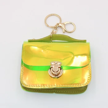 Karšto Pardavimo Candy Spalva Monetos Rankinėje Plug Užrakinti Mini PVC Rankinė su Aukso Pakabukas Moterims -B5