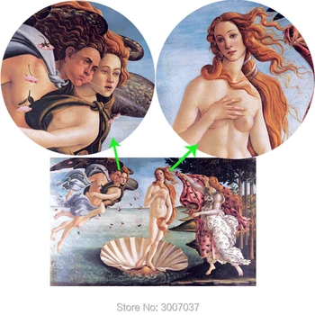Klasikinis Žinomų Tapybos Botticelli Veneros Gimimas Rankomis Dažyti Aliejus, Tapyba ant Drobės Tapybos Namų Dekoro be Rėmelio