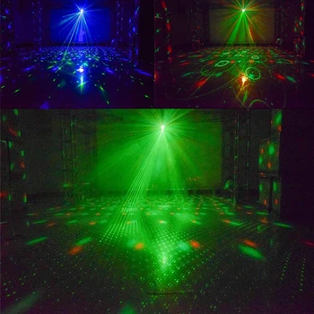 Disco Lazeris Šviesos diodų (LED RGB Projektoriaus Šalies Lempos Nešiojamų DJ Magic Ball Lazerio šviesos Efektą, Namų Vestuvių Dekoravimas