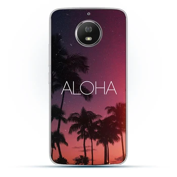 Ciciber Sunset beach sutemų Atveju, Motorola Moto G6 G7 E6 G5 G5S E5 G4 E4 Z2 Z3 VIENAS X4 C ES ir Žaisti Galios Silikono Funda Coque