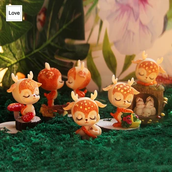 Mielas elnias Namų dekoro amatų dervos Gyvūnų Figūrėlės pasakų sodas Kūrybos ir puikus miniatiūrinis sodas, namų apdaila