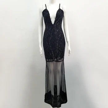 Aukščiausios Kokybės Juodos Spalvos Chaki Ilgi Tuščiaviduriai Iš Viskozės Tvarstis Suknelė Homecoming Šalies Bodycon Suknelė