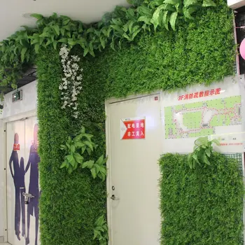 40*60cm Dirbtinės Plastikinės Žolė Augalų Sienos Veja Sodo Ornamentas 