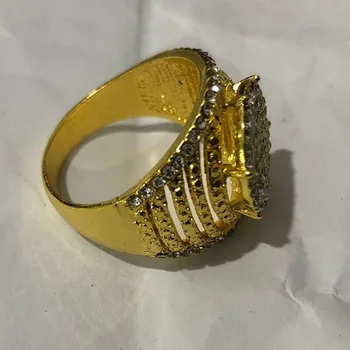 Aukso Nerūdijančio Plieno Žiedas Didelis Apvalus Kristalų Akių Piršto Žiedą Sužadėtuvių Žiedai Apvalios Titano Žiedas Moterims, Vyrams