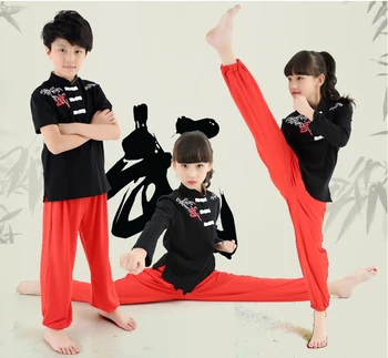 Kung Fu Kostiumai Vaikams, Suaugusiems Praktikos Taiji Uniformas Kinijos Drabužių Rinkinius, Patogus Ristis Sporto Profesinės Vienodas