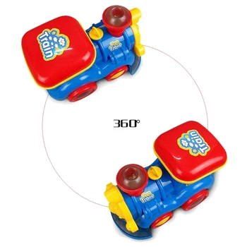 Eikite Garo Traukinio Lokomotyvas Vaikams - Klasikinis baterijomis, Žaislų Variklio Automobilių su Dūmais, Šviesos ir Garso (Realus Vandens Garų