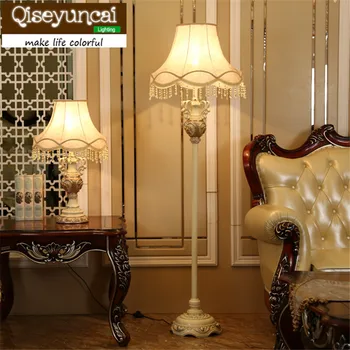 Qiseyuncai Europos stiliaus kambarį grindų lempos kūrybos sofa vertikali stalo lempa mokomųjų miegamojo lovos grindų lempos