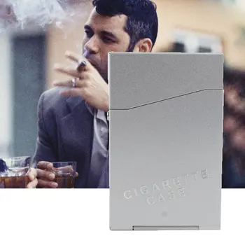 Naujas Mados Aliuminio Metalo Cigarų, Cigarečių Dėžutės Prekės Cigarečių Savininko Tabako Saugojimo Bylos Dovana, skiedra