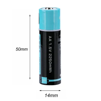 Didelis Kiekis 1500mAh 1,5 V USB AA Įkraunamos Baterijos 2550mwh AA Micro USB Li-polimero Baterijos Nuotolinio Valdymo Razor Radijo 2A