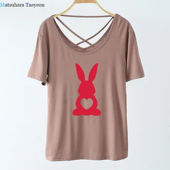 Moterų Marškinėliai Mielas Easter Bunny Marškinėlius Moterims, Moterims, Grafinis Atostogų Tees Viršūnes Streetwear Marškinėliai Moterims Moteriški Drabužiai