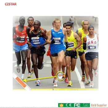 Sportas laikas Uhf Rfid Batai Žymeklį Maratonas Veikia rfid sporto svetimų impinj popieriaus uhf rfid žymę, vienkartiniai