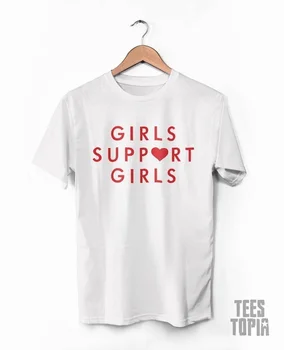 HahayuleSummer Moterų Marškinėliai Mergaitėms Paramos Mergaičių Marškinėliai Femme Medvilnės trumpomis Rankovėmis Mergina Galia Tumblr Feminizmo T-Shirt