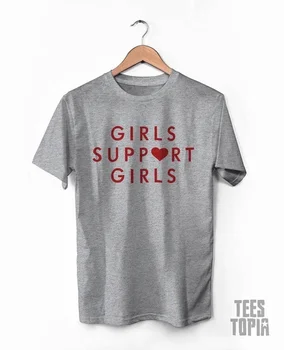 HahayuleSummer Moterų Marškinėliai Mergaitėms Paramos Mergaičių Marškinėliai Femme Medvilnės trumpomis Rankovėmis Mergina Galia Tumblr Feminizmo T-Shirt