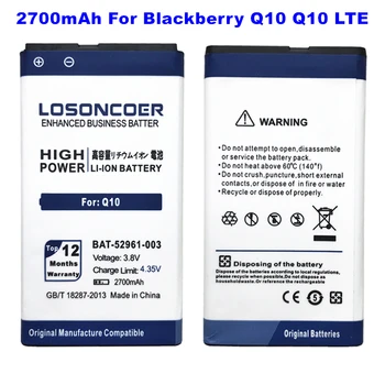 LOSONCOER 2700mAh ACC-53785-201 / BAT-52961-003 / NX1 Baterija Blackberry Q10 / Q10 LTE / Q10 LTE SQN100-1 Baterija