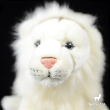 Liūtas lėlės Aukštos kokybės modeliavimas Afrikos liūtai, baltieji liūtai modeliavimas gyvūnų kimštiniai žaislai, dovanos