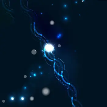 Užuolaidų Abstrakčiai Žėrintis Vingiuotos Linijos Tamsioje Erdvėje Žvaigždės su Futuristinis Banga Skaitmeninius Meno kūrinius, Mėlyna Balta