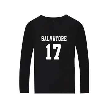 Salvatore 17 t-shirt Gimimo Metai Vampire Diaries Mystic Falls Viršūnes Grafinis marškinėliai Tumblr marškinėlius vyrams, moterims prekės ženklo drabužius