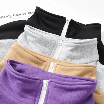Moterų Megztinis Nustato Mini Megztinių ir Kelnių Užtrauktuką Elastinga Juosmens Moterų Tracksuit Pavasario Streetwear Laisvas Minkštų Ponios Kostiumai