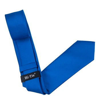 Hi-Tie Garsaus Prekės ženklo 5,5 cm Slim Necktie Kolegijos Studentų Mėlyna Kieta Modelis Laisvalaikio Stiliaus Siauras Necktie Nustatyti Kostiumas Vestuves
