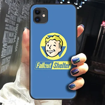 Fallout 4 žaidimas Telefonas Padengti Korpuso iphone 5 5s se 2 6 6s 7 8 12 mini plus X XS XR 11 PRO MAX black funda prabanga bamperis