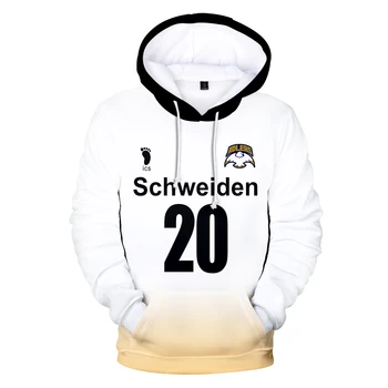 Schweiden hoodie 2020 3D spausdinimo Haikyuu MSBY hoodies POP haikyu gobtuvu vyras Bliuzono susagstomi megztiniai