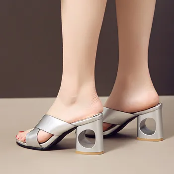 Smeeroon 2020 karšto pardavimo moterų sandalai vasarą šlepetė tuščiaviduriai iš aukštakulniai sandalai mados šalis, vestuvių bateliai moteris, didelis dydis 48