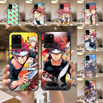 Maisto Karai Shokugeki Anime Telefono dėklas, Skirtas Samsung Galaxy Note 4 8 9 10 20 S8 S9 S10 S10E S20 Plius UITRA Ultra black gana