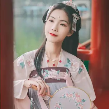 Naujas Atvykimo Moterų Kinijos Tradicinės Hanfu Kostiumas Senovės Tang Dinastijos Cosplay Drabužius Lady Rytietiškų Pasakų Dancwear DWY1919