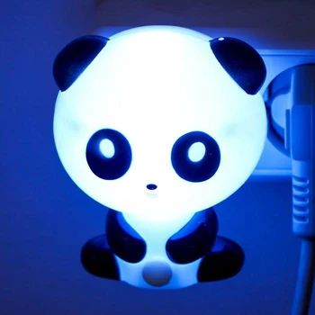 LED nakties šviesos Panda 4x0,25W juoda 5144942 Naktį Lempa namų naktiniai staleliai, lempa, miegamojo