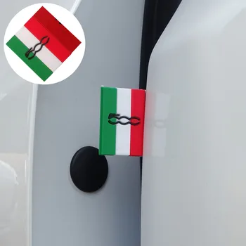 1pcs italijos vėliava Apdailos Emblema Automobilio Duris Kamieno, priekinės grotelės, Už Fiat Punto 500 Panda Abarth Tipo Stilo Bravo Ducato Freemont